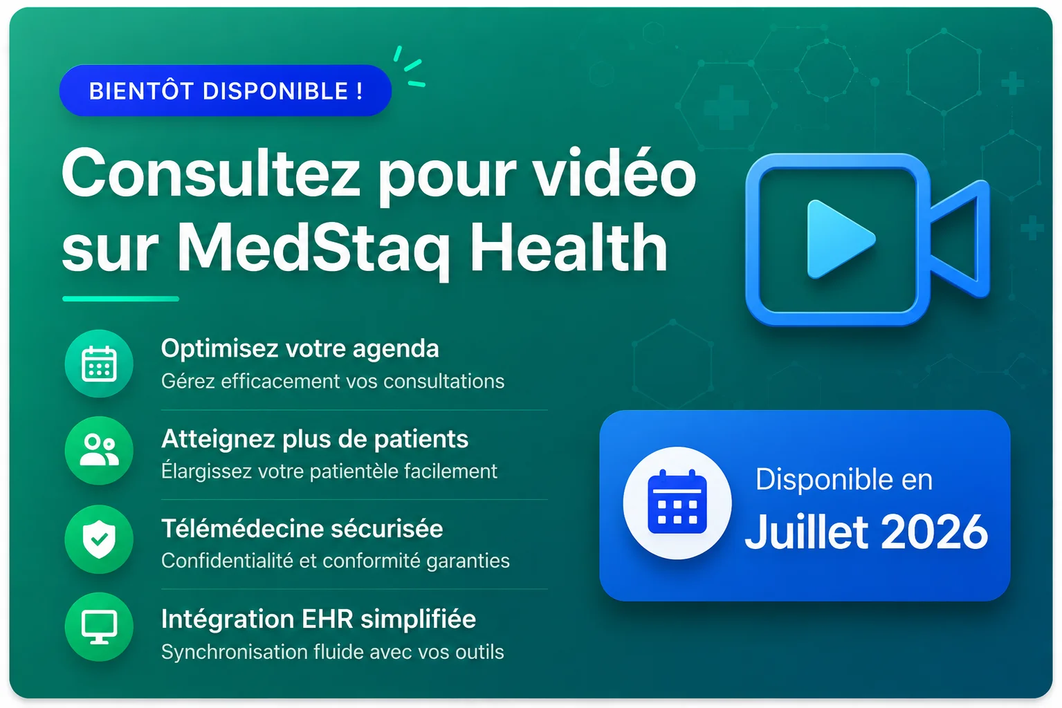Consultation Vidéo Disponible Prochainement